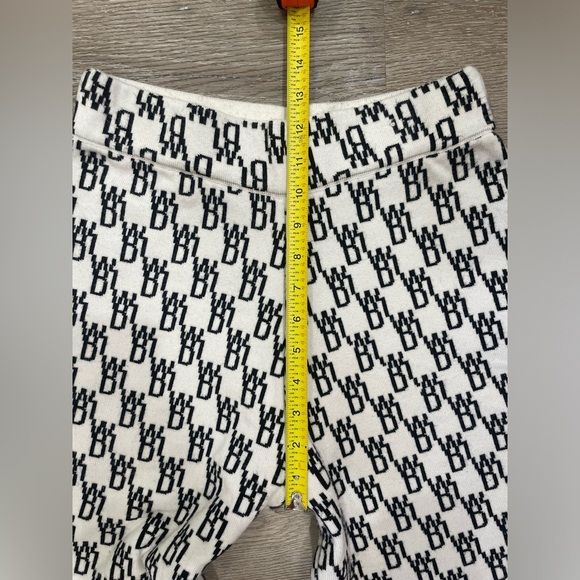 We11done Black and White Logo Knit Jacquard Pants Wool Cashmere - Picture 14 of 16